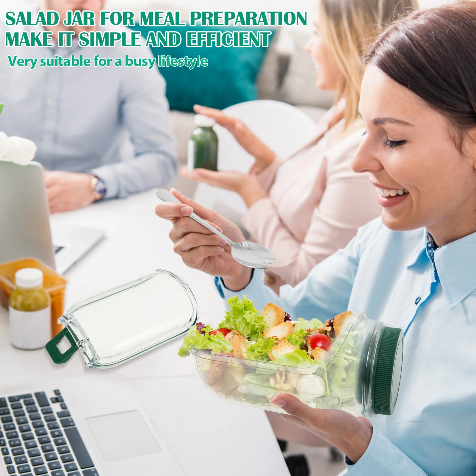 Kotak Salad 1000ML Tertutup Ra - Salad Dressing Bottle ulasan dan harga