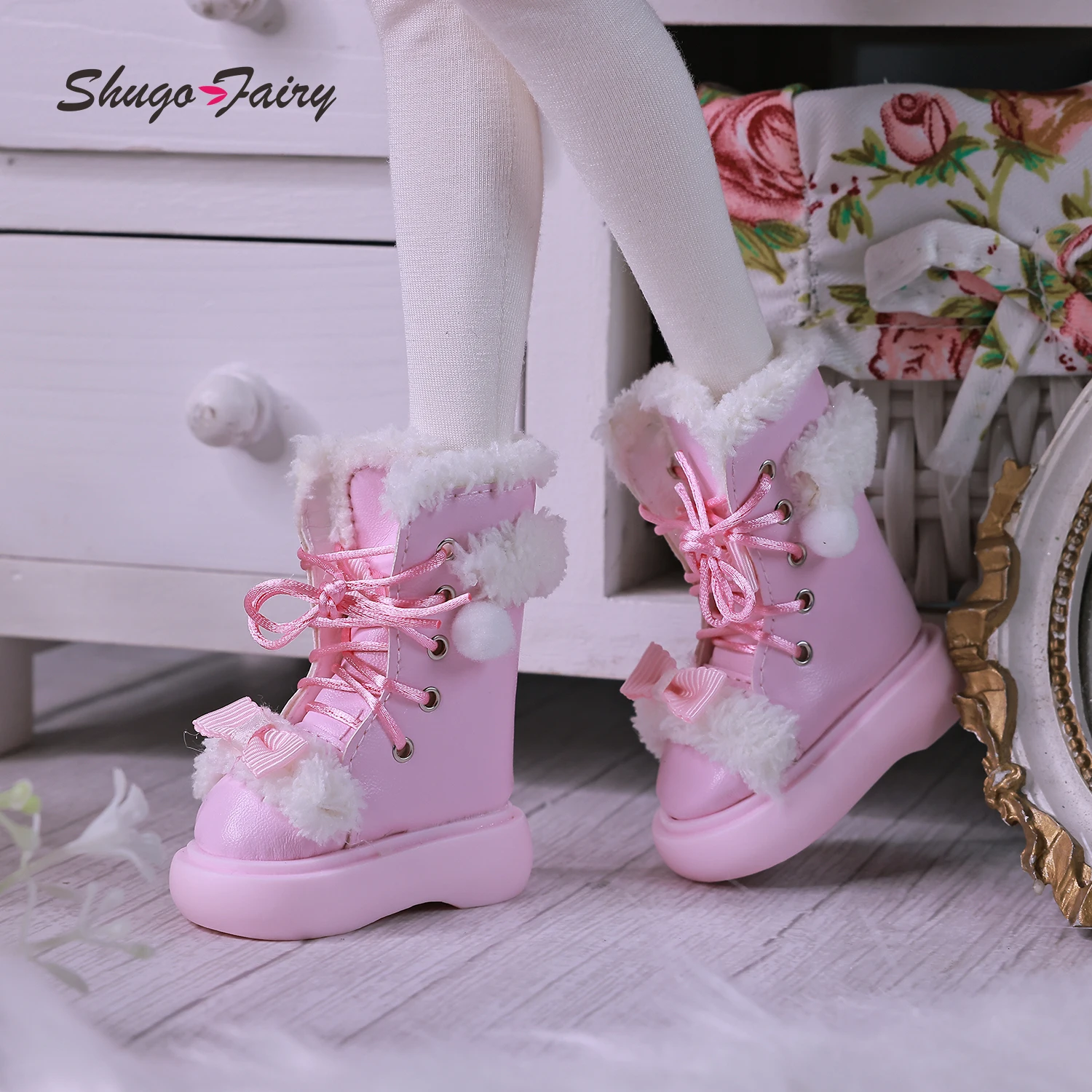 Shuga Fairy 1/4 Bjd Shoes Fits 1/4 Bariy Body Platform Leather Shoes 3 Colors WX4-378 Bjd Doll Accessories