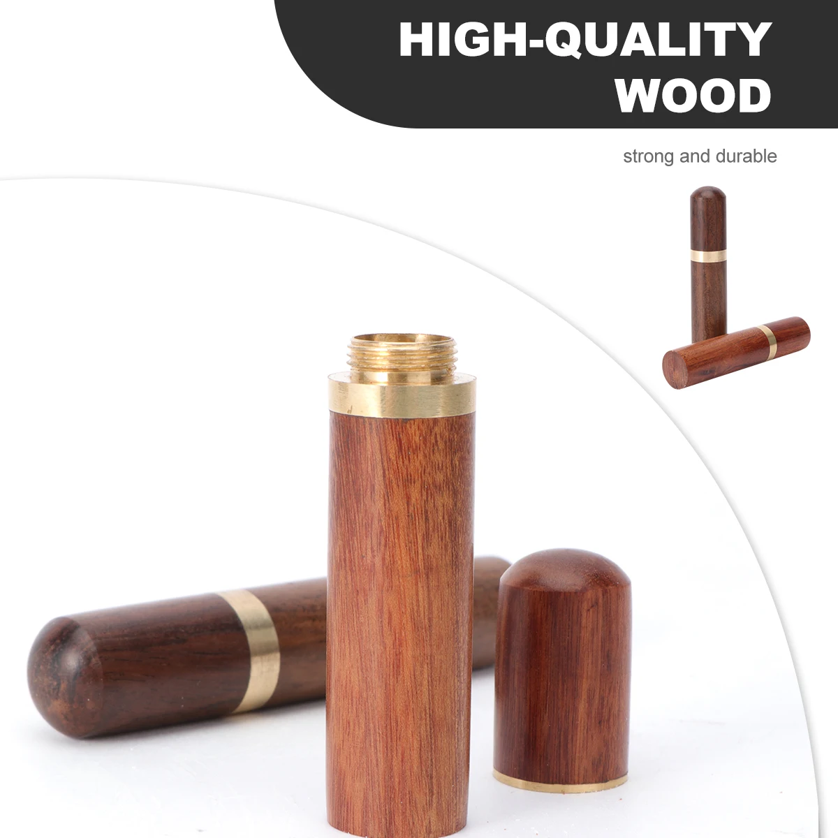 2 Pcs Wooden Storage Syringe Needle Embroidery Knitting Case Organizer Sewing Needles Container