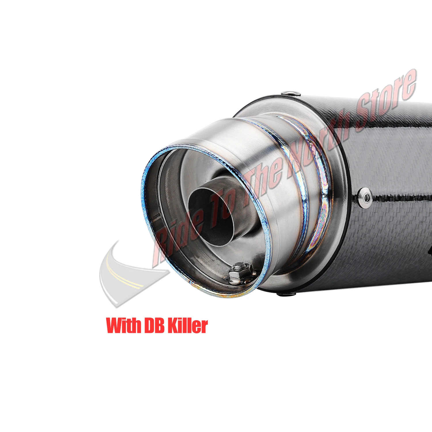 Length 450mm 490mm 550mm Universal sc Motocycle Exhaust Muffler Slip on Titanium Carbon Fiber Stainless Bike Modify Tail Pipe