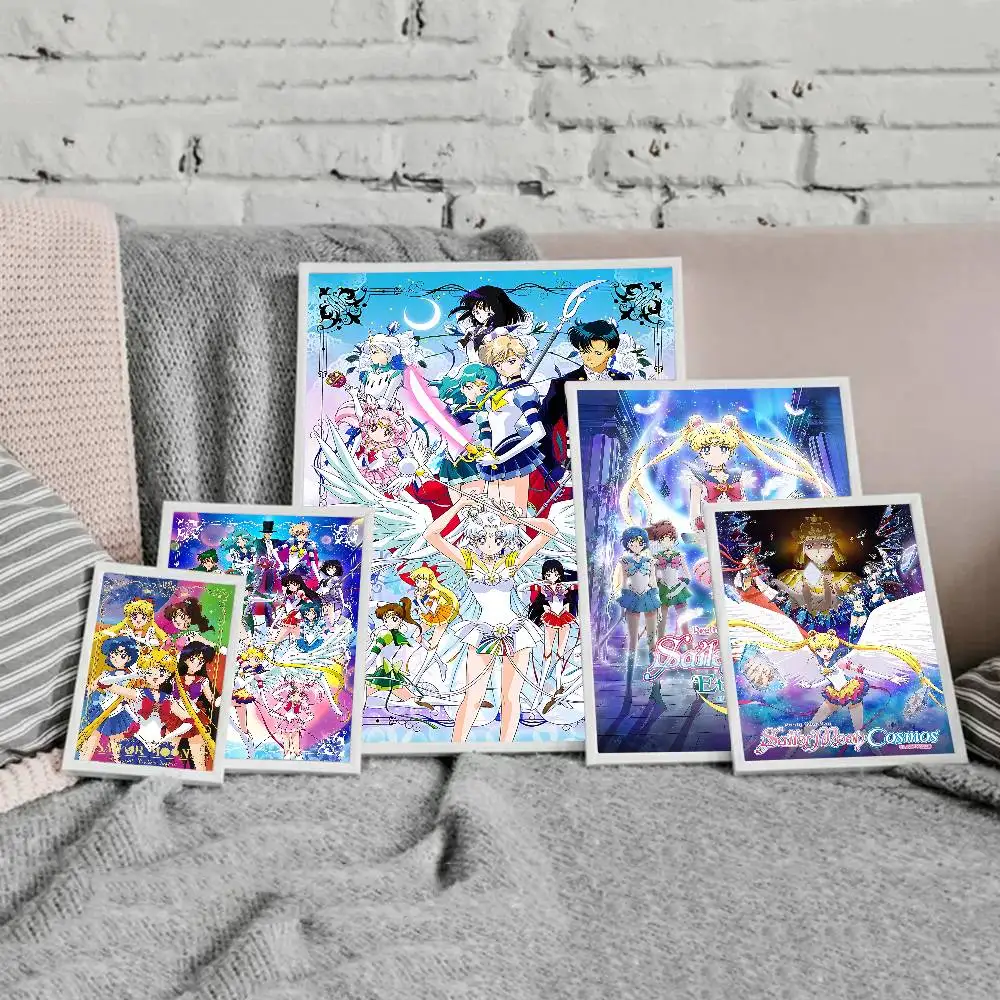 Anime S-Sailor Schöne M-Moon Klassische Vintage Poster HD Qualität Wand Kunst Retro Poster Für Home Zimmer wand Dekor