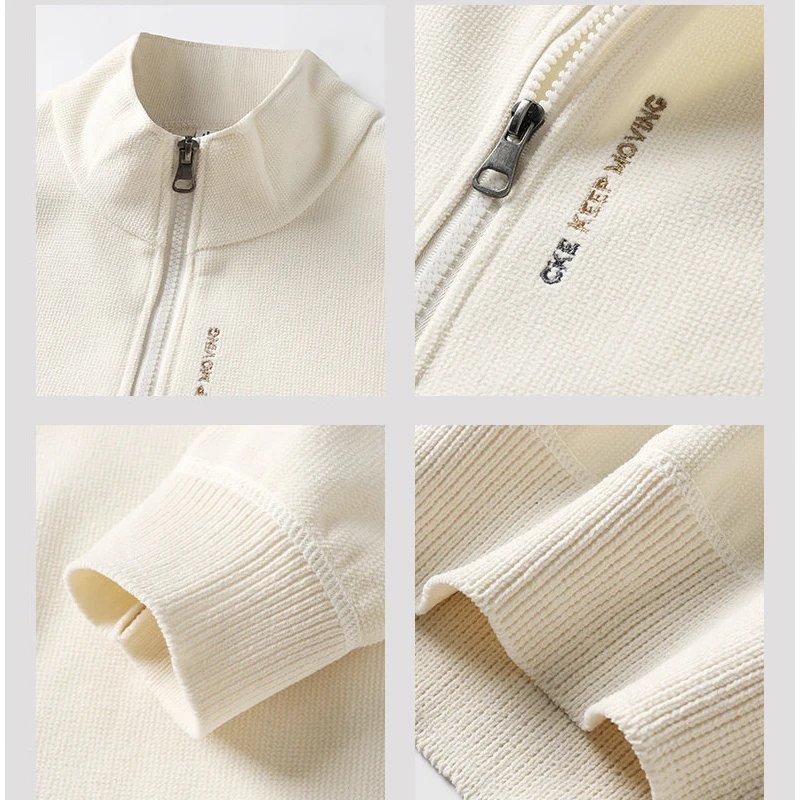 Men's Sweat-shirt Knit Autumn Streetwear Men's Clothing Male Sweater For Men Fashion Pullovers Casual Hombre Warm Solid Spring