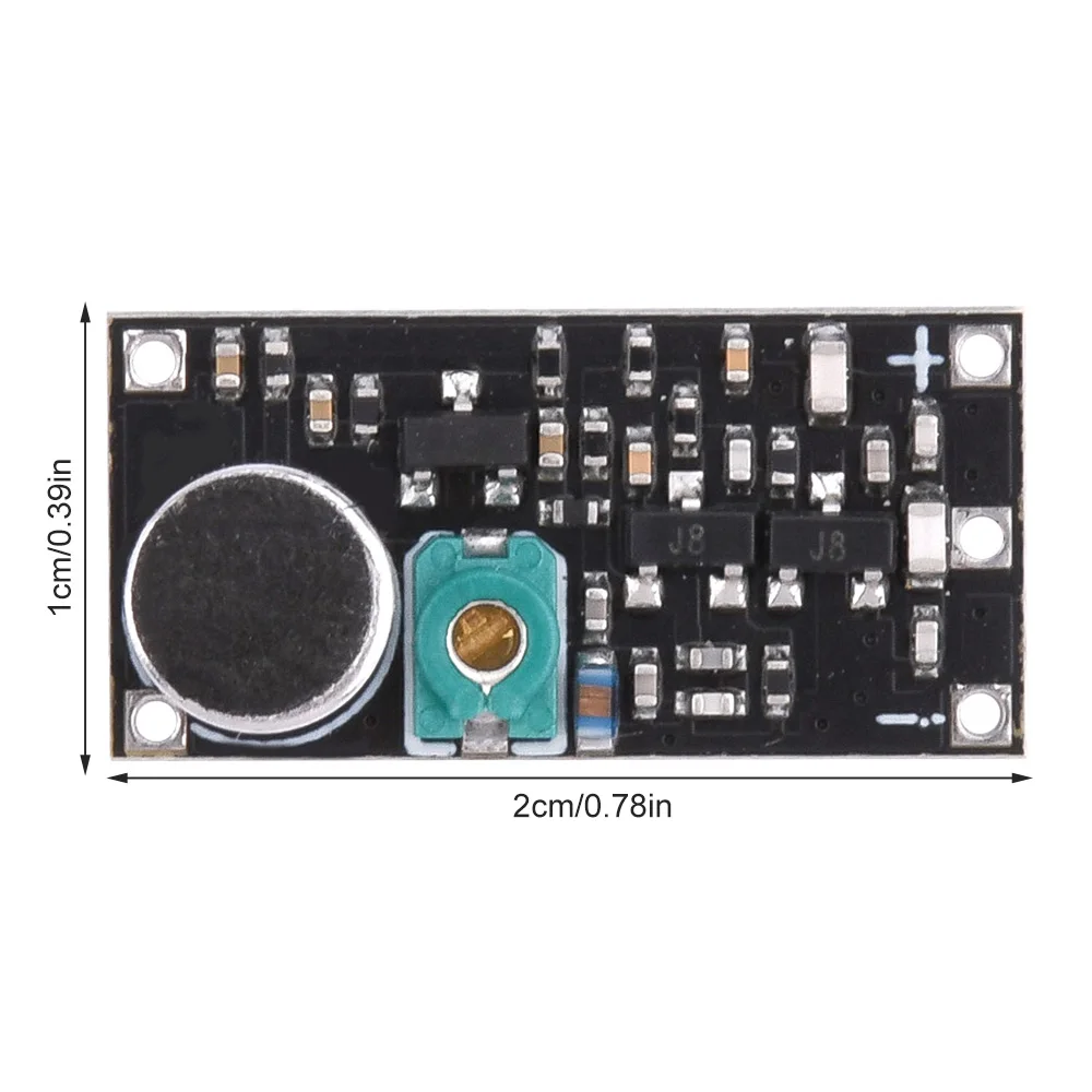 Modulo Trasmettitore FM 88-115MHz con Microfono DC 2V 12V 9mA Wireless Auto FM Radio Trasmitter Board per Arduino Fai Da Te