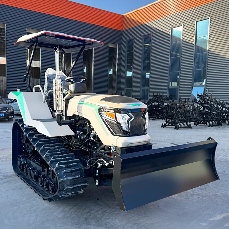 رائجة البيع 80HP جرار مزرعة صغير متعدد الأغراض/جرارات زراعية زاحفة مع محمل ذراع حفارة