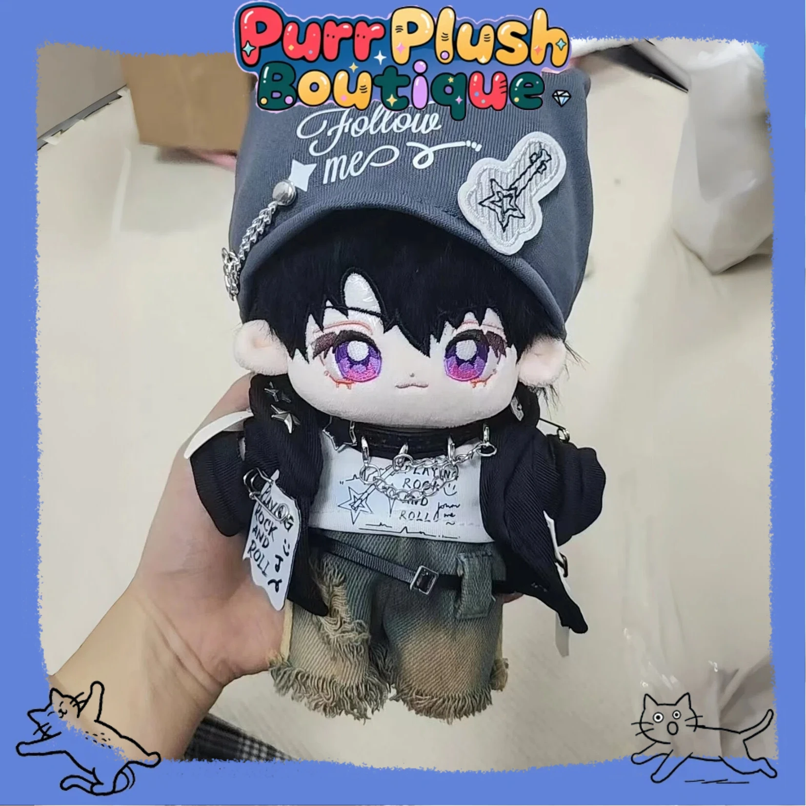 

20cm Cotton Doll Anime Game Love and Deepspace Caleb Cute Cosplay Body With Skeleton Cartoon Soft Plushies Toy Figures Fans Gift