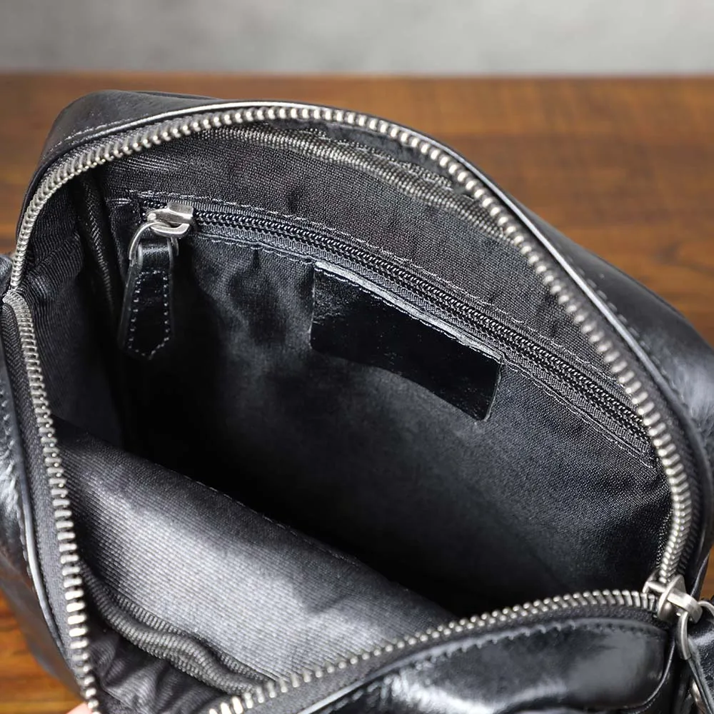 S.WORKER Vintage Vollnarbenleder Herren-Umhängetasche Echtleder Crossbody-Tasche Handgefertigte Leder-Messenger-Tasche für Männer – Detail 17