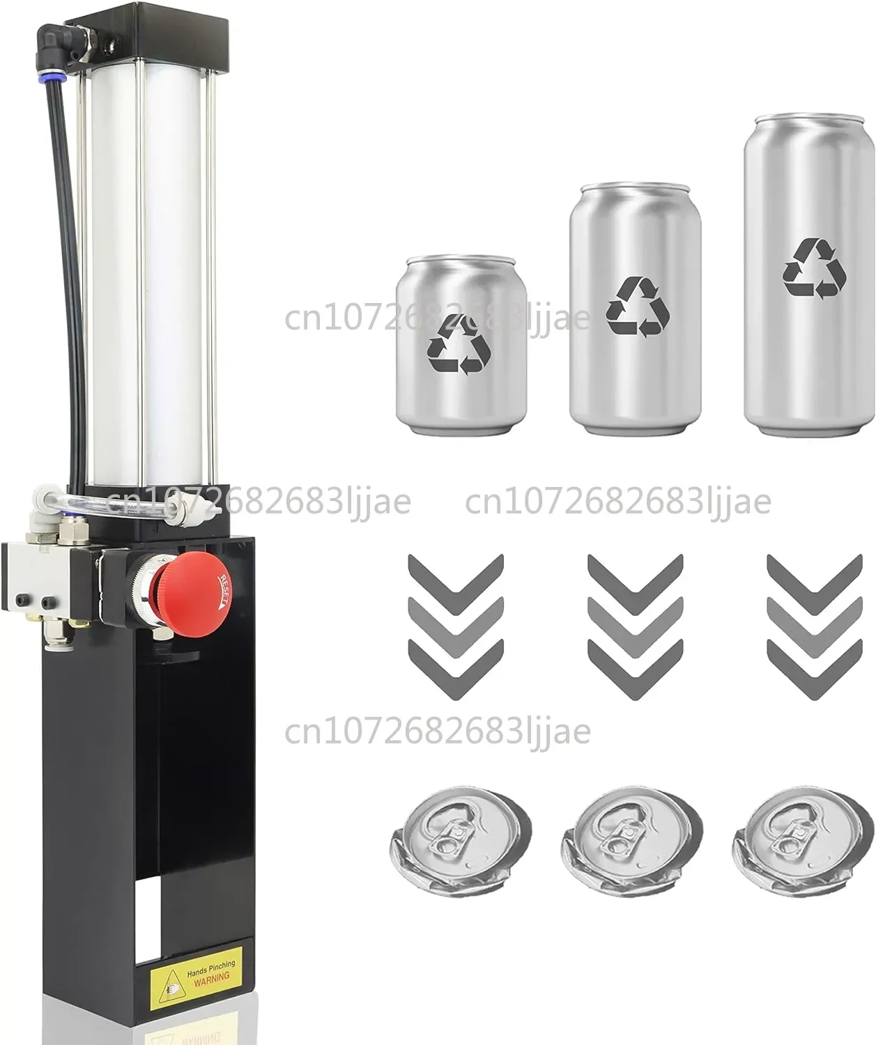 

Пневматическая машина для сжатия банок, заводская 12/16 унций, машина для сжатия кока-колы, воздушная дробилка