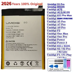 2026 Original Battery For UMI Umidigi A5 A7 A7S A9 Pro A11S A11 Pro Max Bison GT2 X10S X10G F2 G1 Power 3 S2 Lite Z2 S3 S5 Pro