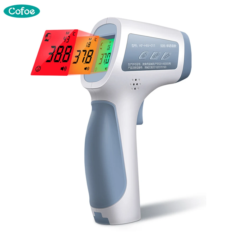 Cofoe Digital Forehead Infrared Thermometer Non-Contact Body Temperature Fever Measurement Tool for Baby/Adults