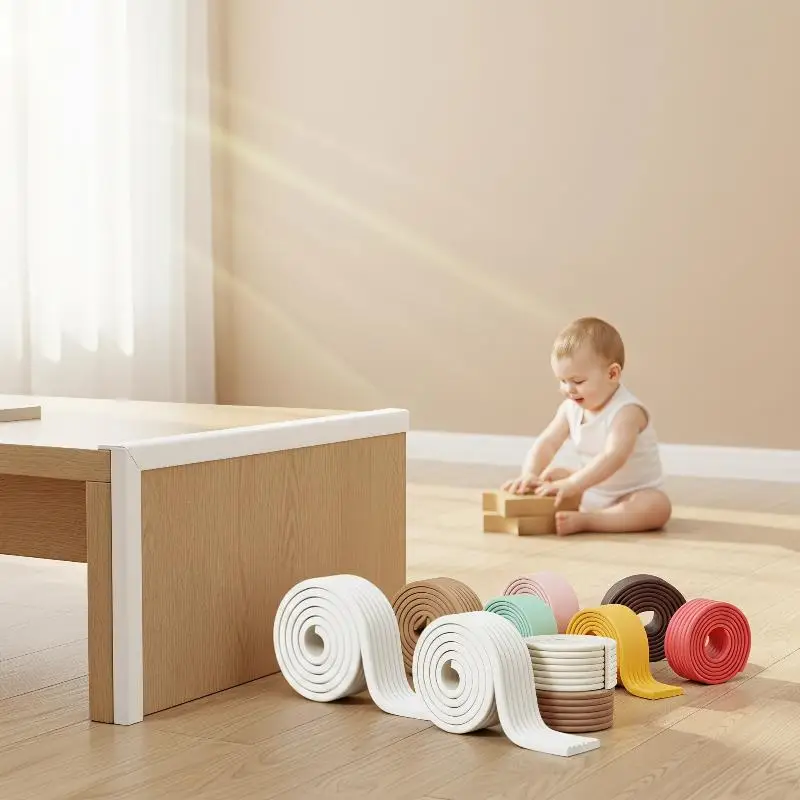 High Elastic Baby Safety Edge Bumper Strip W Shaped Thick Soft Cushion for Home Table Desk Corner Anti-collision