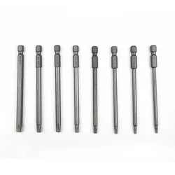 Security Tamper Proof Screwdriver Bit 100mm Long Reach Magnetic Torx Screwdriver S2 Alloy Steel T8 T10 T15 T20 T25 T27 T30 T40