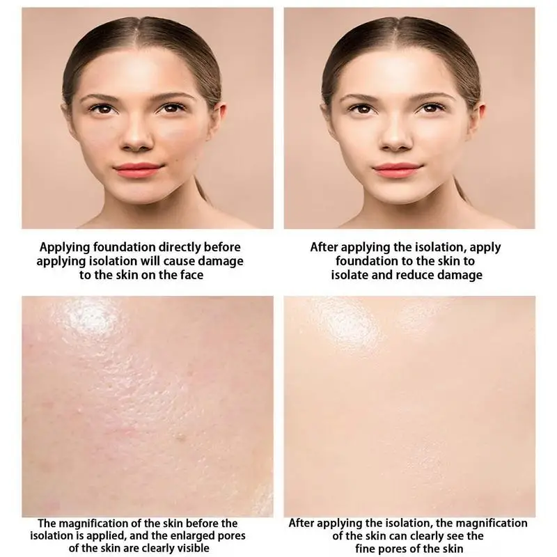 Crème d'apprêt de maquillage pour le visage Leic-color, fond de teint imperméable, fond de teint naturel, fond de teint isolant, éclaircissant, document de contour