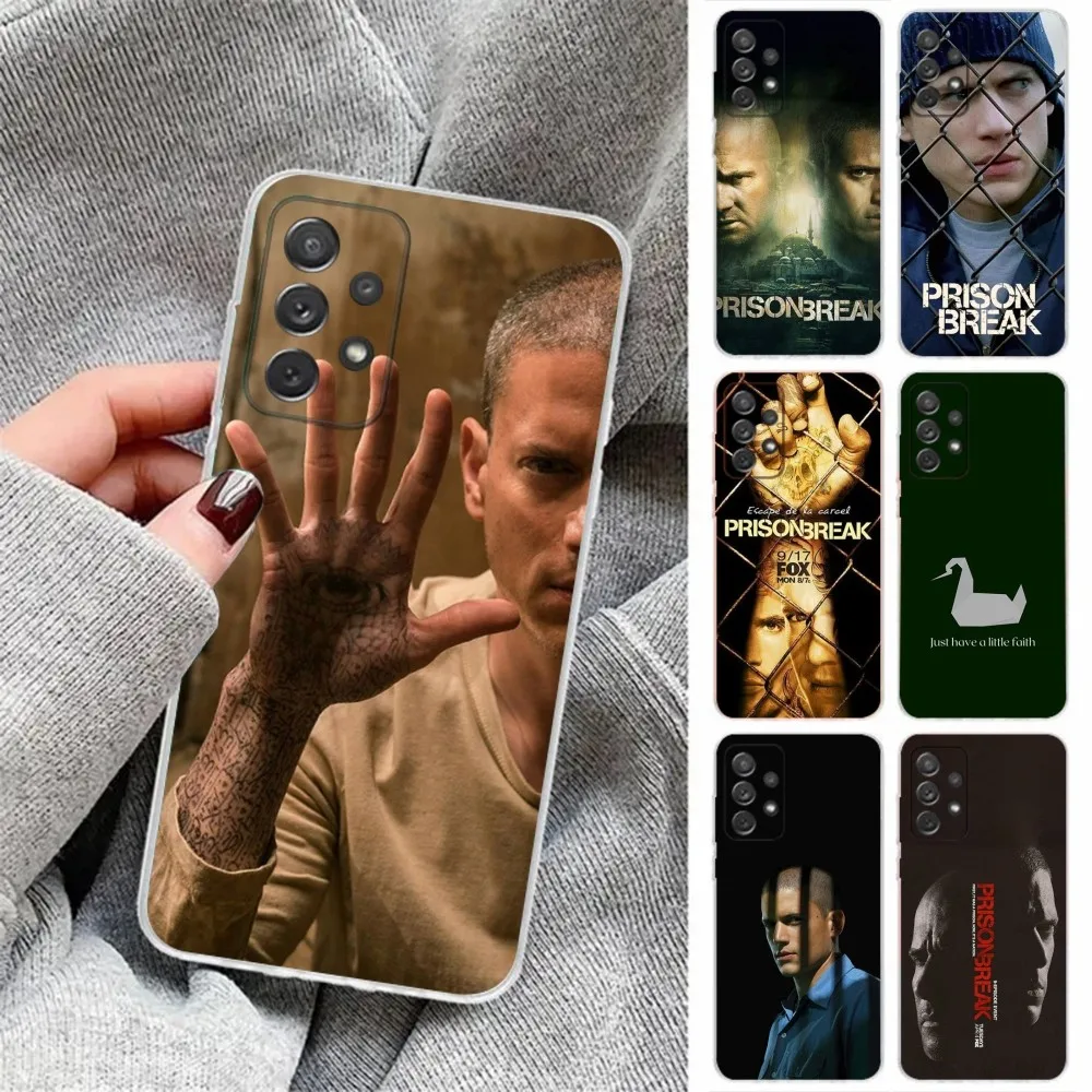 

Movie Prison Break Phone Case For Samsung Galaxy A31,A33 A71,70,52,51,40,31,A50,30S,21S,Note20ultra Transparent Cover