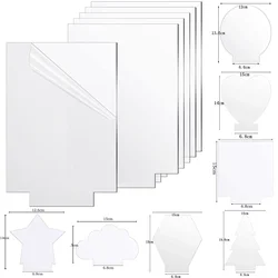 5/10/20/30PCS Clear Acrylic Led Night Light Panel Desktop DIY Acrylic Sheet Blank Handmade Gift 2mm Blank Board Party Decoration
