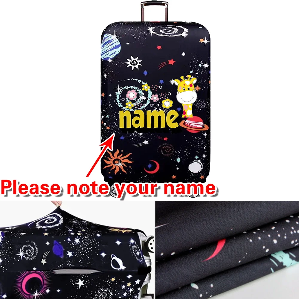 Personalized Customized Name Wear Resistant Trolley Box Cover Thick Elastic Luggage Covers Multiple Style Options Protector