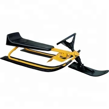 Ski Bike with Steering Wheel Kids Snow Sled With Unpowered winter outdoor entertainm                               ent equipment