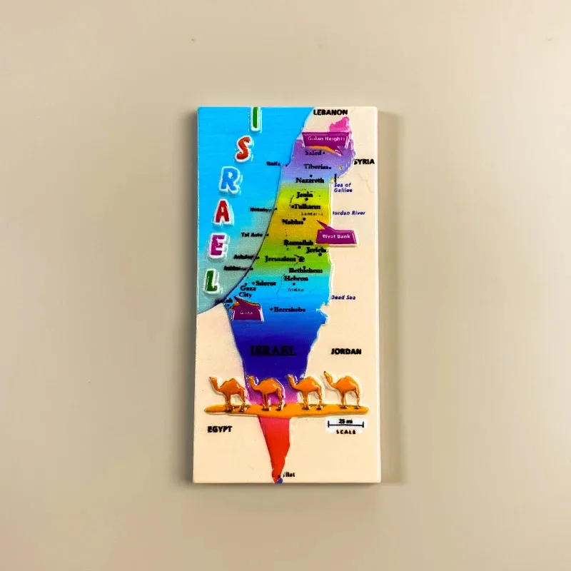 1pc, Israeli tourism-themed personalized items featuring camels, magnetic fridge stickers best home decor