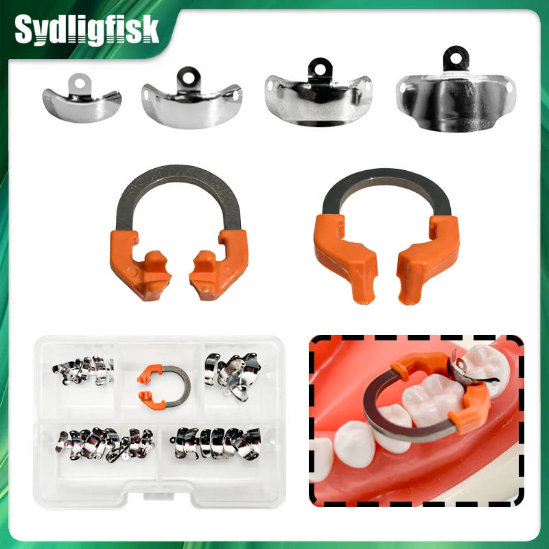 

Dental Matrix Bands NiTi Metal Matrices Matrix Ring Sectional Contoured Matrix System Nickel Titanium Clamping Ring Dentist Tool