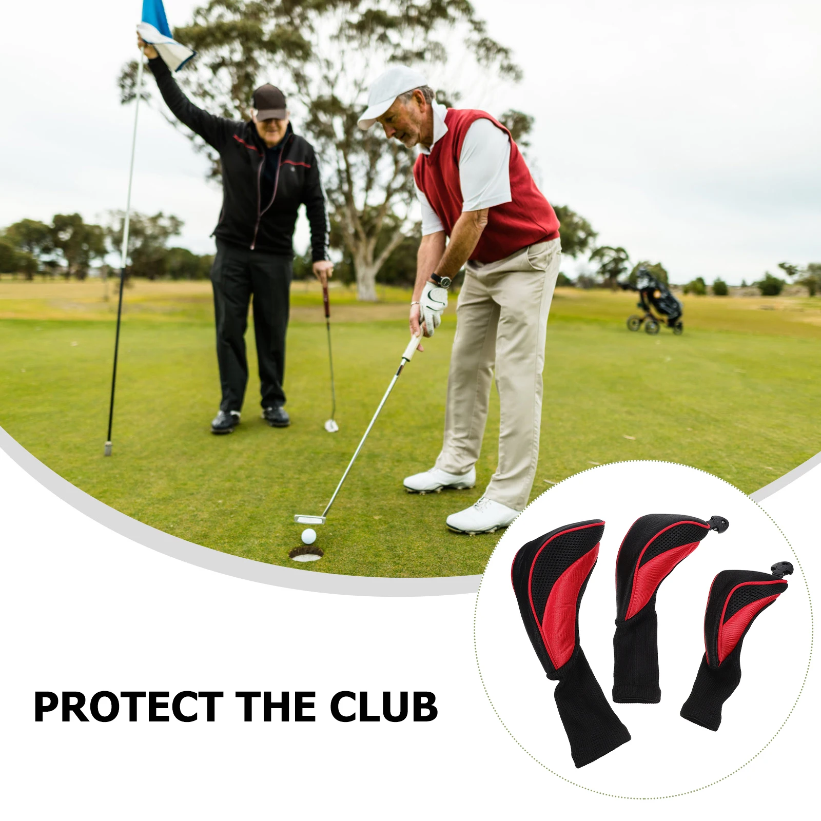 

Professional Putter Cover Durable Golfs Club Head Protector Thickened Material Golf Accessory