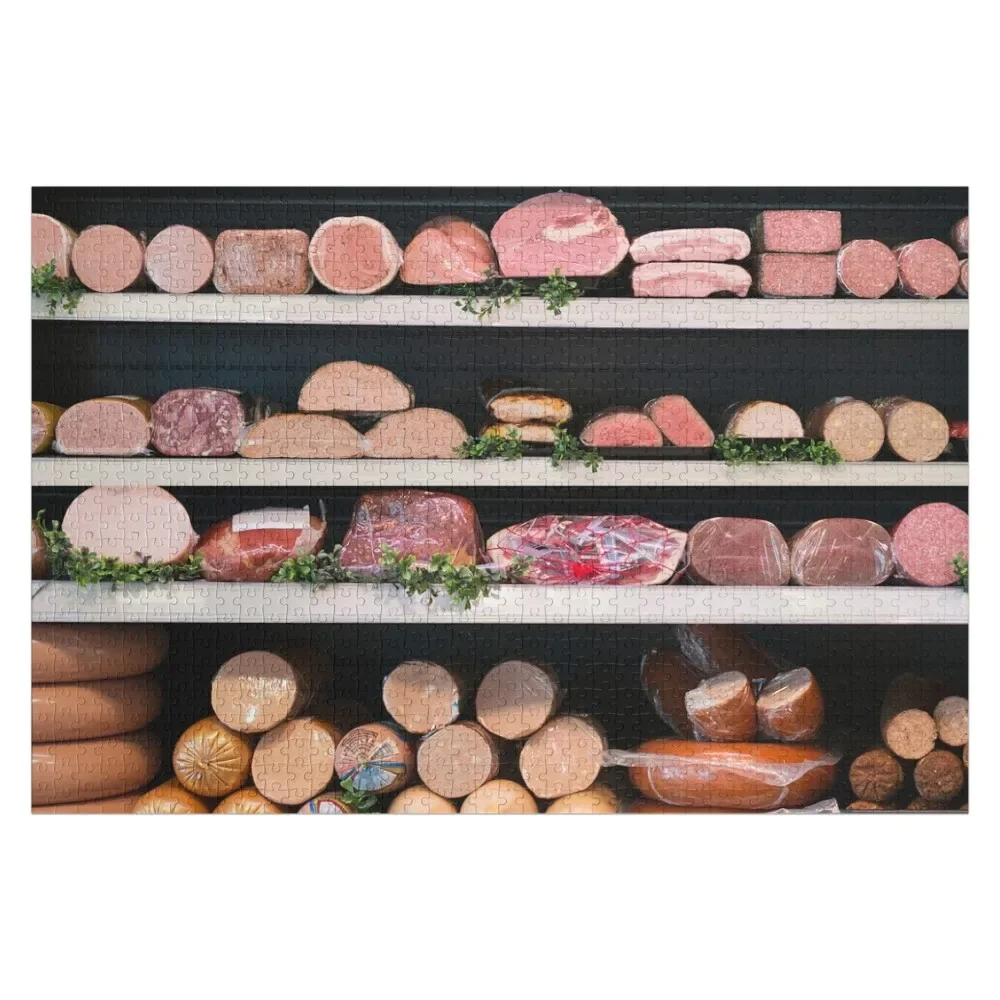 Meat Galore Butcher Shop Meat Shelves - Meat Lover Jigsaw Puzzle Custom Child Gift Wooden Adults Anime Puzzle