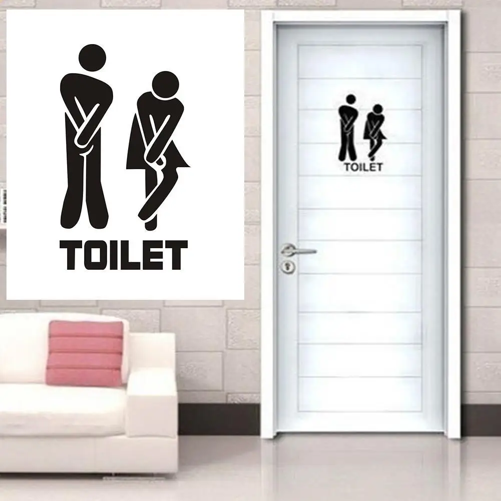 Creativo Divertente WC Parete/Porta Adesivi Decorazione del bagno Parete Decalcomanie in vinile sulla casa L'affiche Carta da parati impermeabile Deco A4A0