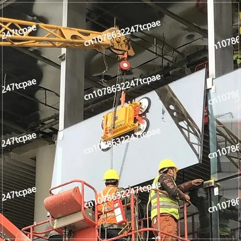 Electric Vacuum Glass Lifter for Curved Curtain Wall | Heavy-Duty Automatic Suction Cup for Large Pane Hoisting