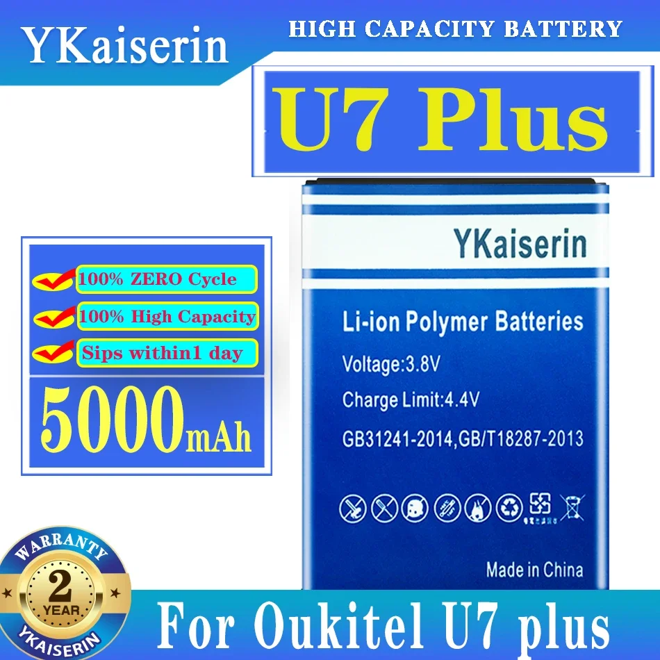 

YKaiserin 5000 мАч аккумулятор для Oukitel U7 PLUS U7PLUS аккумулятор 1ICP4/62/91 внутренняя замена телефона + номер трека