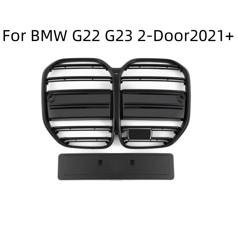 

Front Center Grills Meteor Grille Fit For BMW G22 4-Series Coupe 2 Doors 420i 430i 435i M440i 2021+UP With ACC