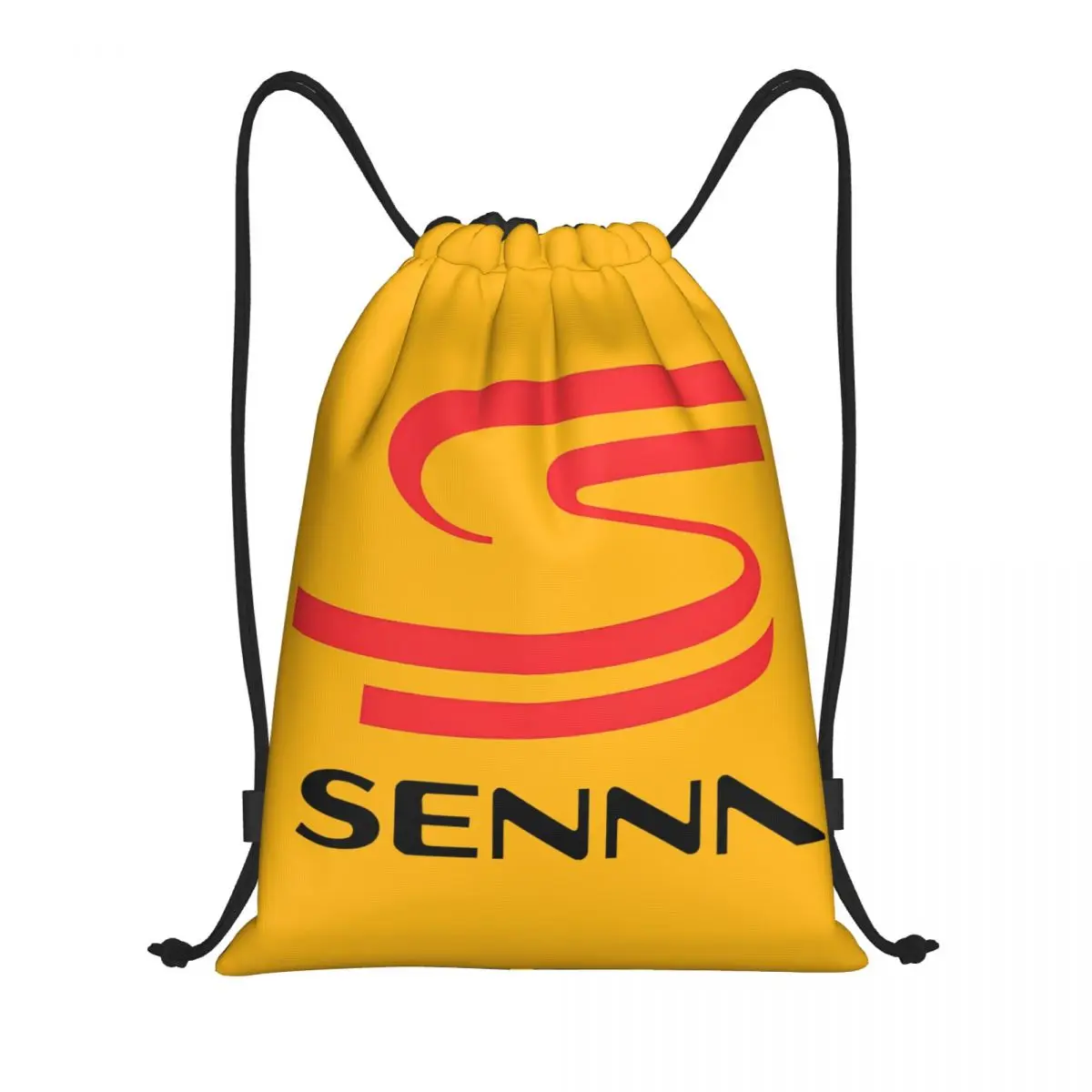 Ayrton Senna Racing Cars Logo Drawstring Backpack Sports Gym Bag String Sackpack for Working Out