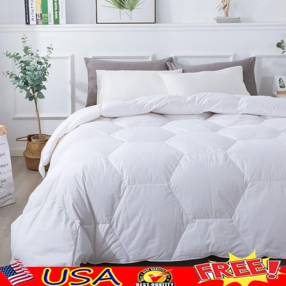 

Honeycomb Down Alternative Comforter Twin Hypoallergenic Microfiber Polyester Plush Velvet Warmth Comfort Soft Bedding