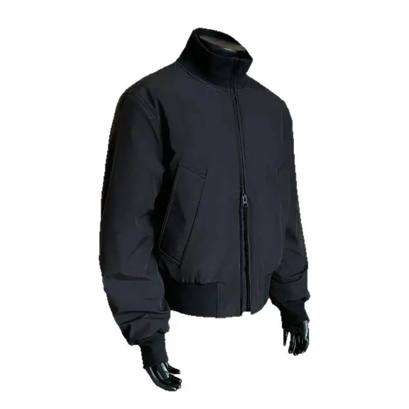 Jaket Penerbangan Gaya Amerika Pria, Mantel Bulu Angsa Putih, Desain Pendek, Hangat untuk Musim Dingin, Tidak Tebal, Pakaian Luar untuk Berbagai Situasi