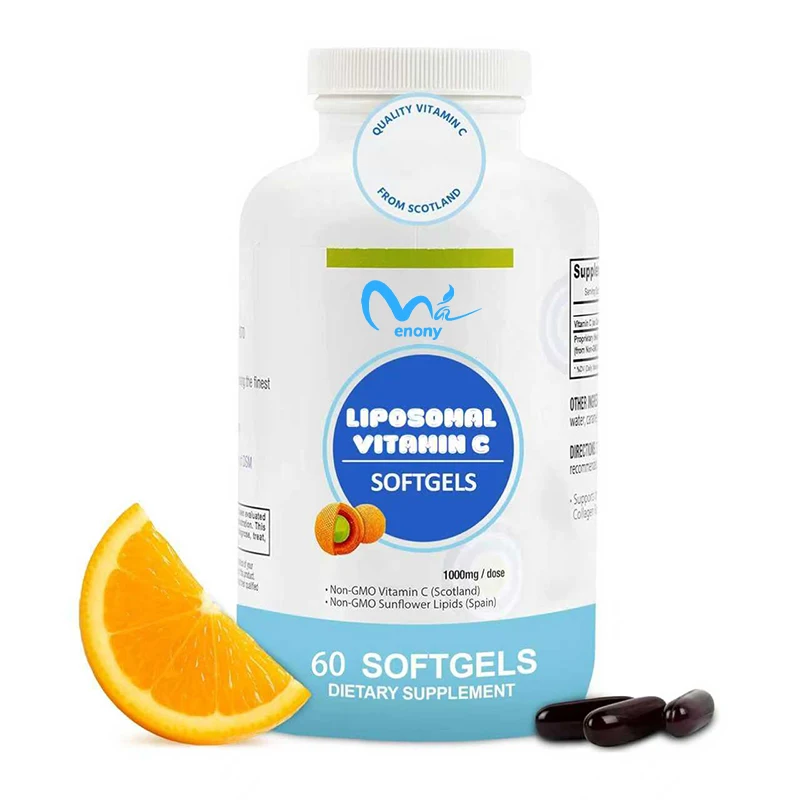 

Liposomal Vitamin C 1000mg, 60 capsules, non GMO, gluten free, used for immune support, healthy skin, and collagen