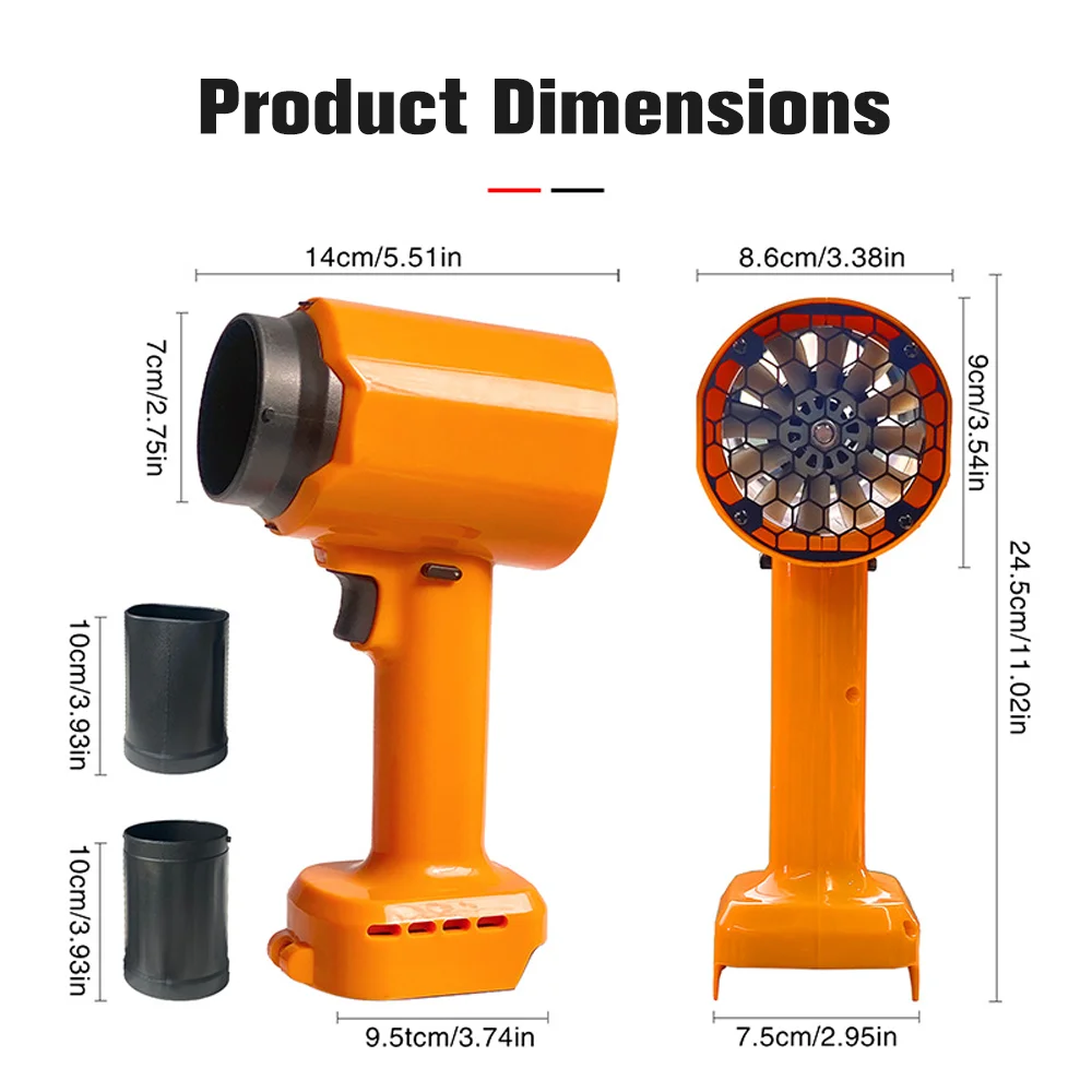 

Electric Goddess Brushless Cordless Electric Air Blower Turbo Jet Fan Handheld Dust Blowing Tool For Makita 18V-21V Battery Pin