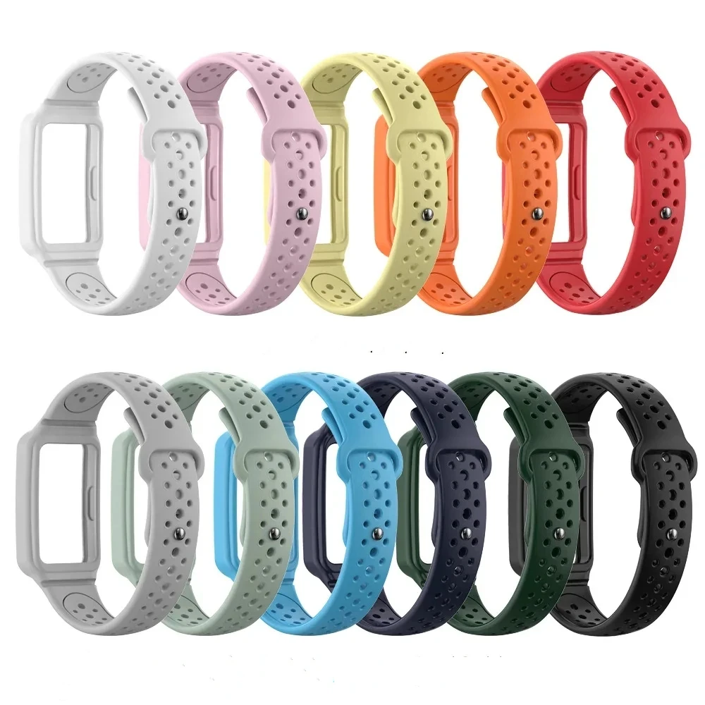 Sport Silicone Strap for Huawei Band 9 8 7 Smart Watch Replacement Wristband Correa Bracelet Breathable Strap for Huawei Band 6