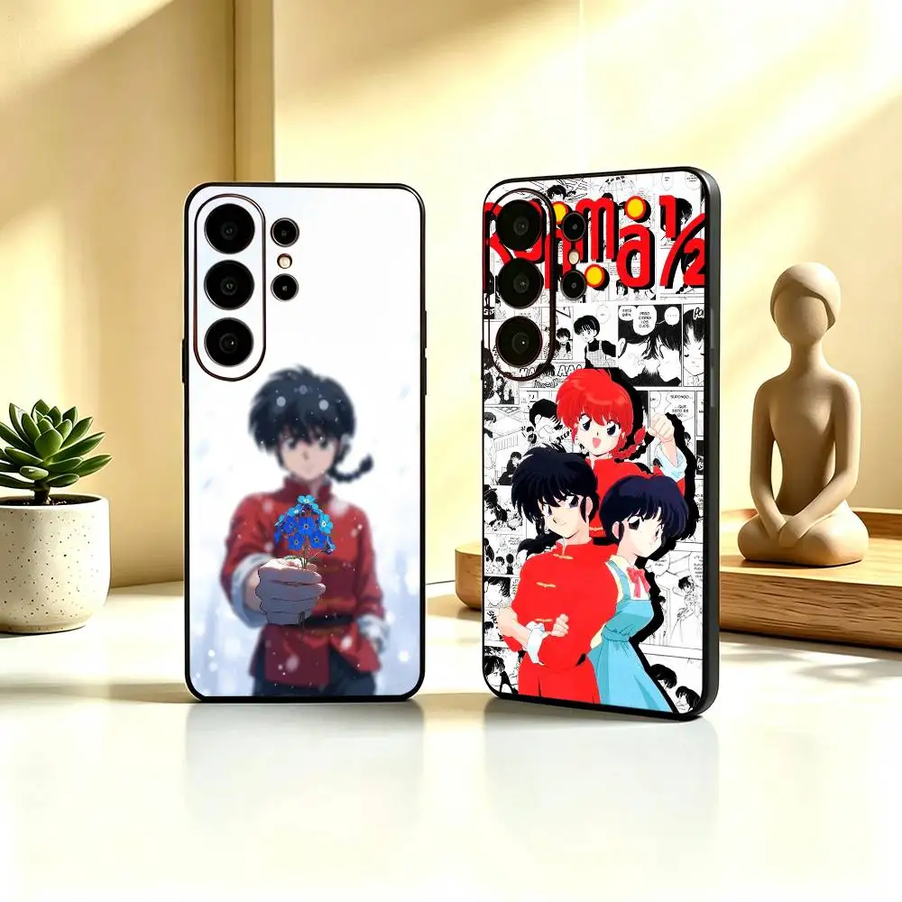 R-Ranma-S funny kongfu boy and girl anime Stand Silicone Phone Case For Samsung S26,25,24,21,22,21,20,Ultra,Plus,Fe, Lite