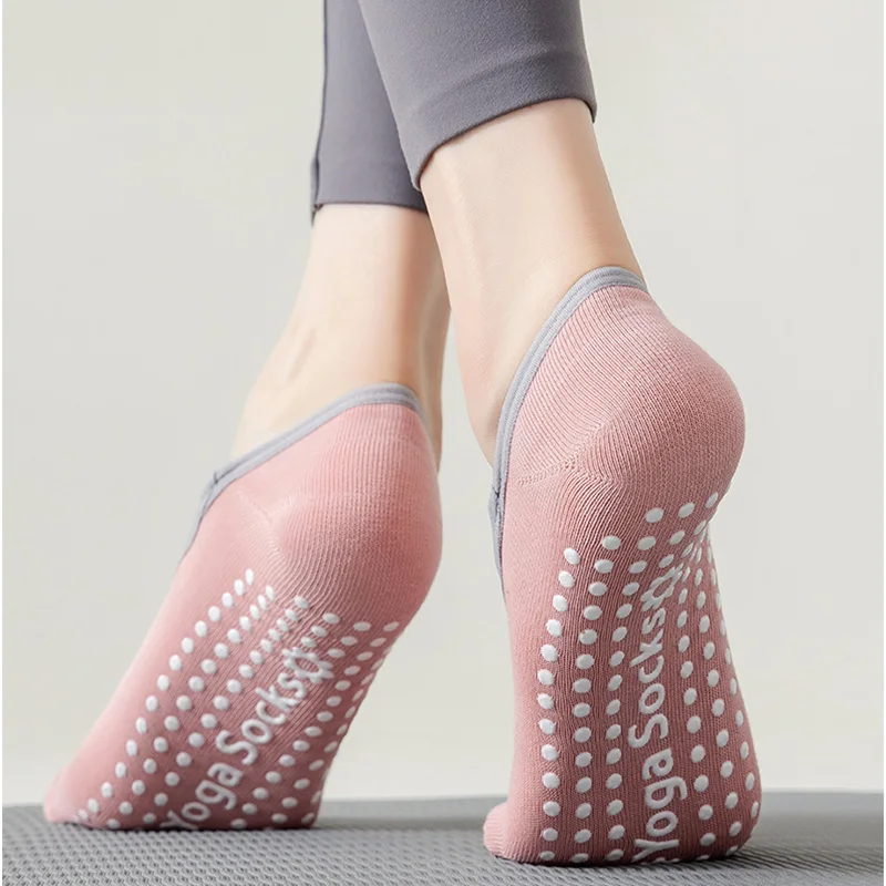 1 paar Professionelle Frauen Yoga Socke Silikon Anti-slip Ballett Pilates Socken Frauen Backless Atmungsaktive Bandage Yoga Sport Socken – Detail 2