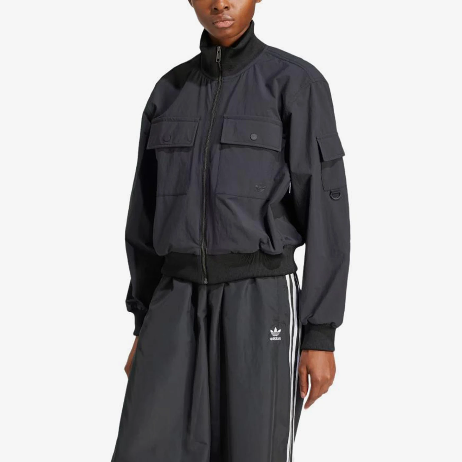 

Adidas genuine genuine Women's Fashion Simple Stand Collar Jacket JD4792