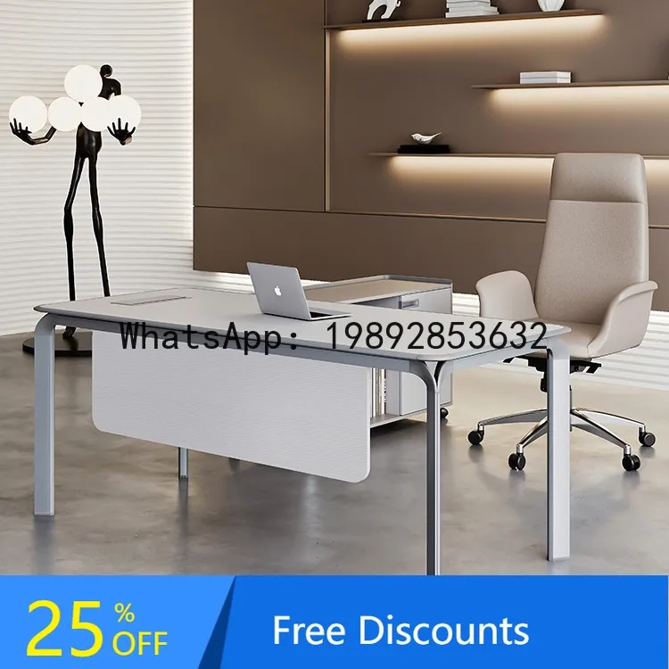

YFY Office Desk Manager Desk Simple Modern Light Luxury Tech Sense Supervisor Boss Desk Furniture Small