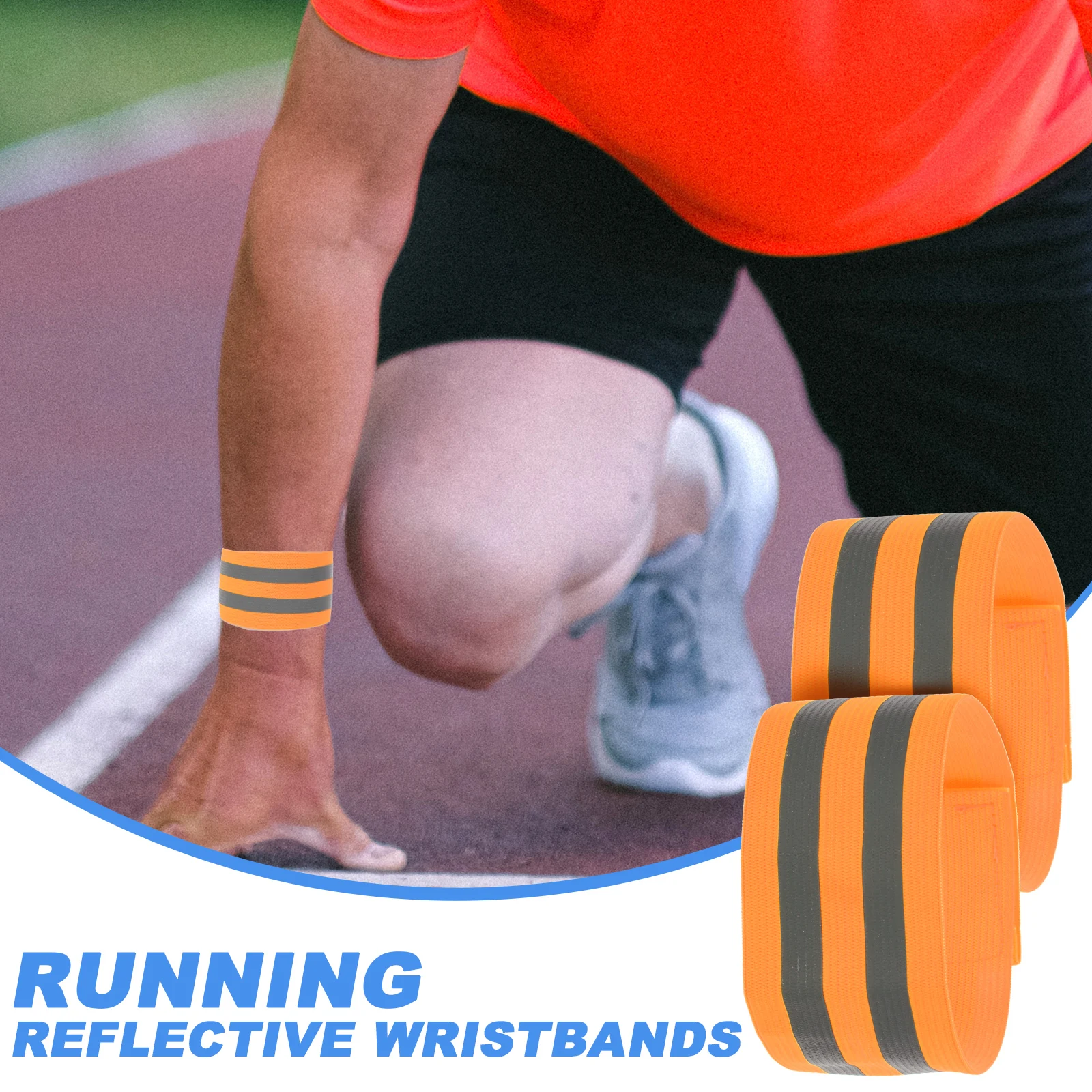 

4Pcs Reflective Bands Elastic Straps Riding Night Run High Visibility Armbands Lightweight Safety Wristbands Outdoor Jogging