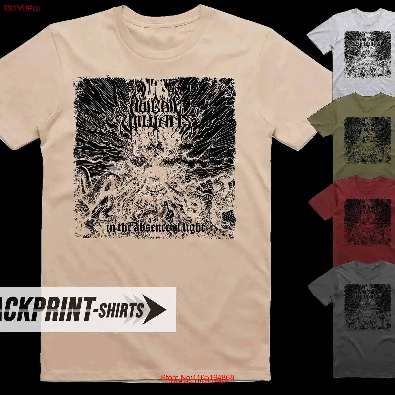 Abigail Williams In The Absence Of Light Poster T Shirt cotton Men's all sizes S 5XL 18 colors band album cover vintage Washed