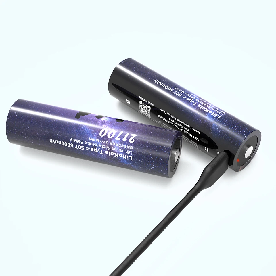 100% oryginalna wielofunkcyjna bateria litowa Liitokala Type-c 50T 21700 3,7 V 5000 mAh wejście i wyjście typu c 5 V.