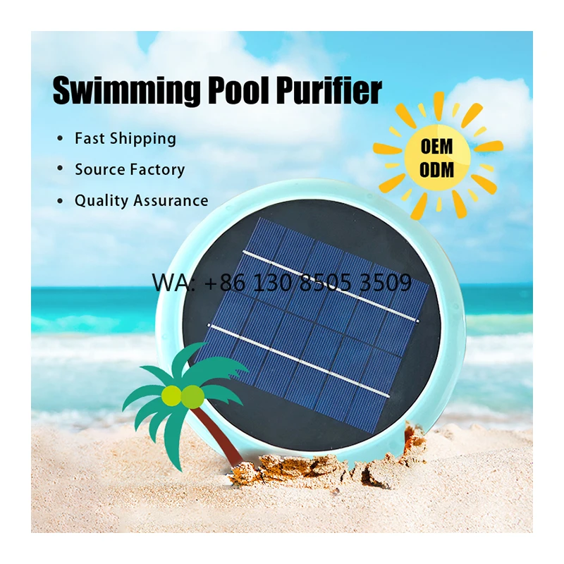 

SR005 Solar Pool Ionizer Floating Portable Chlorine Removal Copper 45000 Gallons Capacity Outdoor Pool Tool Accessories