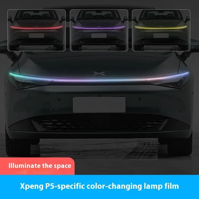 For XPeng P5 Headlight Tint Vinyl Wrap Kit - DRL Daytime Running Light Color Change Film, Decorative Modification Sticker