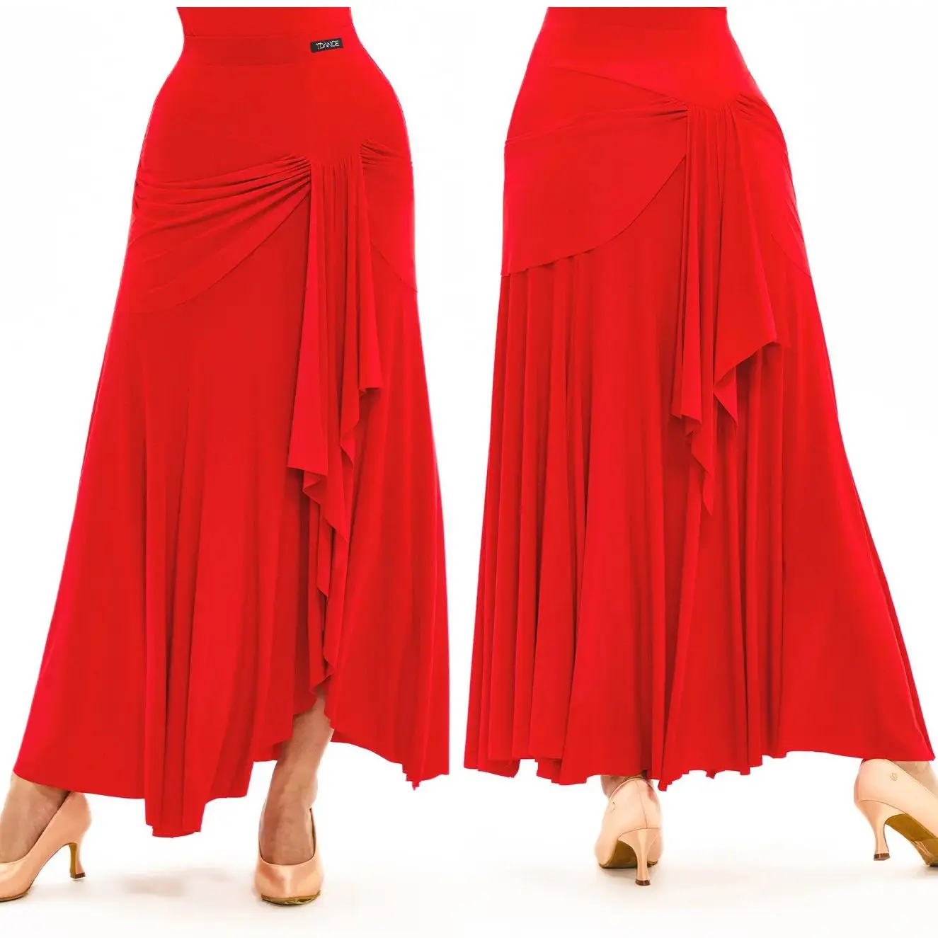 Nowoczesny top do tańca towarzyskiego, nieregularna spódnica, kostiumy, odzież do ćwiczeń, strój do walca, odzież do występów tanecznych, strój do ćwiczeń DQL12359