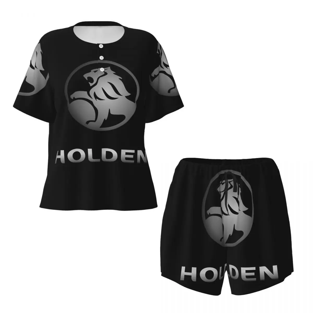 

Best Edition Holden Logo Essential Round Neck Short Sleeve Nightgowns for Sleepshirts Women Loose Pajama Set Short Pants
