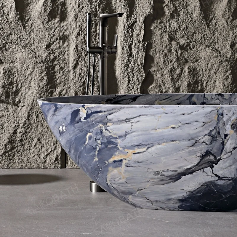 Adult Luxury Soaking Modern Free Standing Soaking Bathtub SPA Bathroom Sanitary Ware Artificial Stone Bath Tub For Hotel Villa