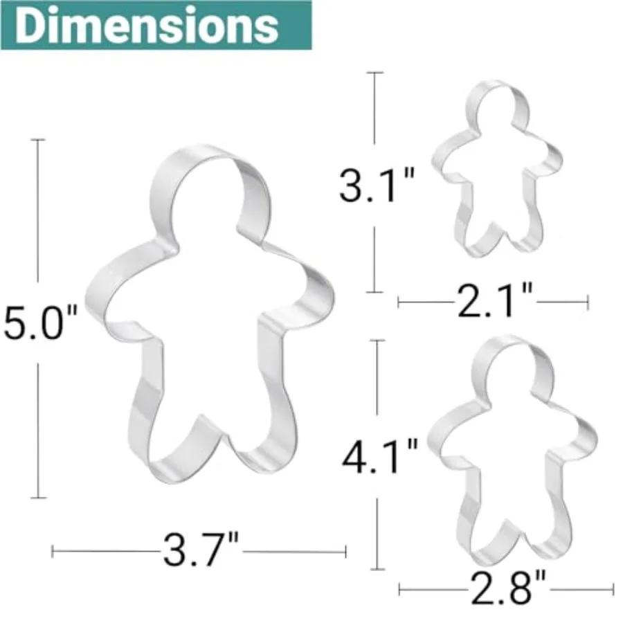 Frese Ce Ginger Man 3 pezzi 3'' 4'' 5''