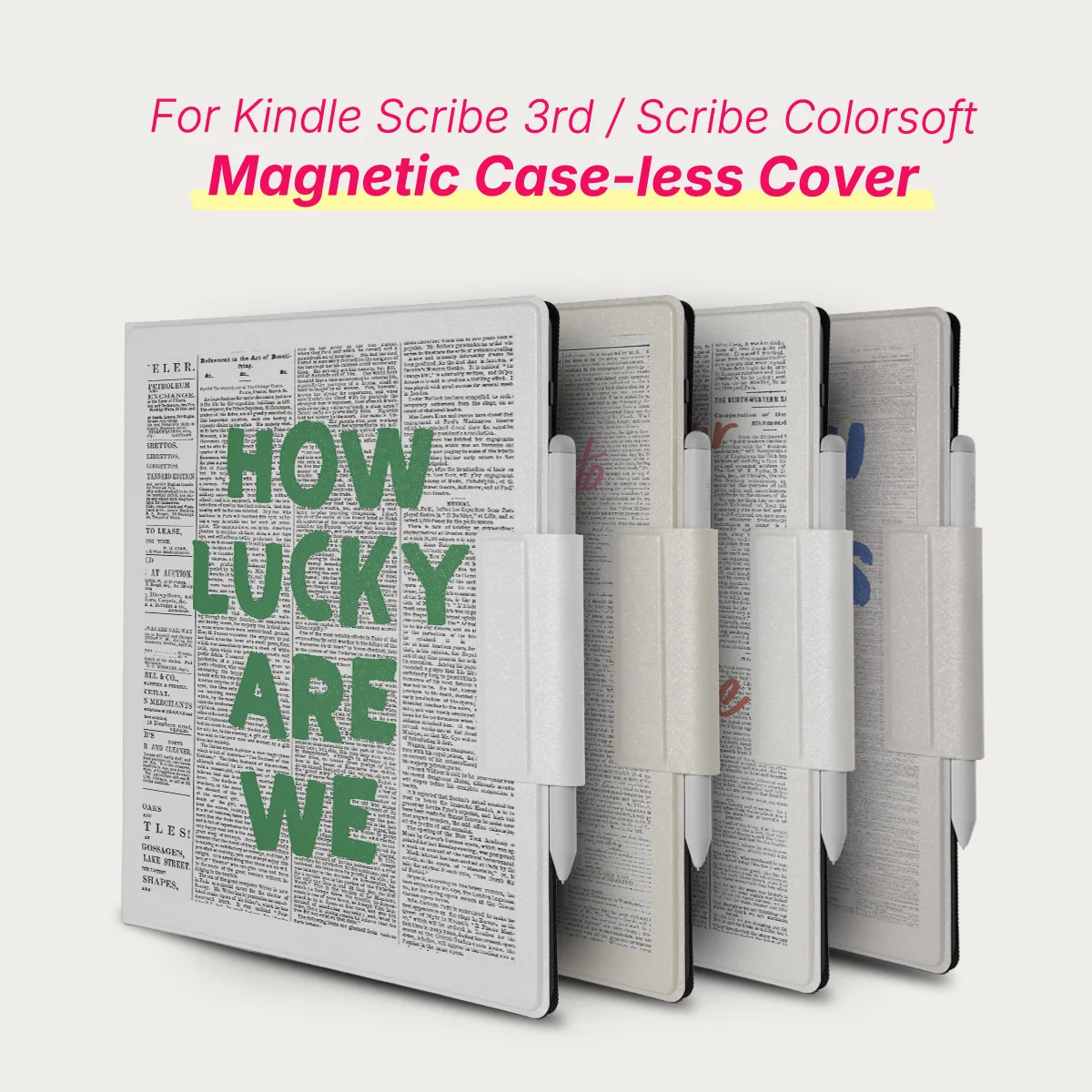 Murmole Vintage Newspaper Case suit for Kindle Scribe 3rd Gen 11" Scribe Colorsoft 11" Magnetic Smart Stand Cover Shell Folio