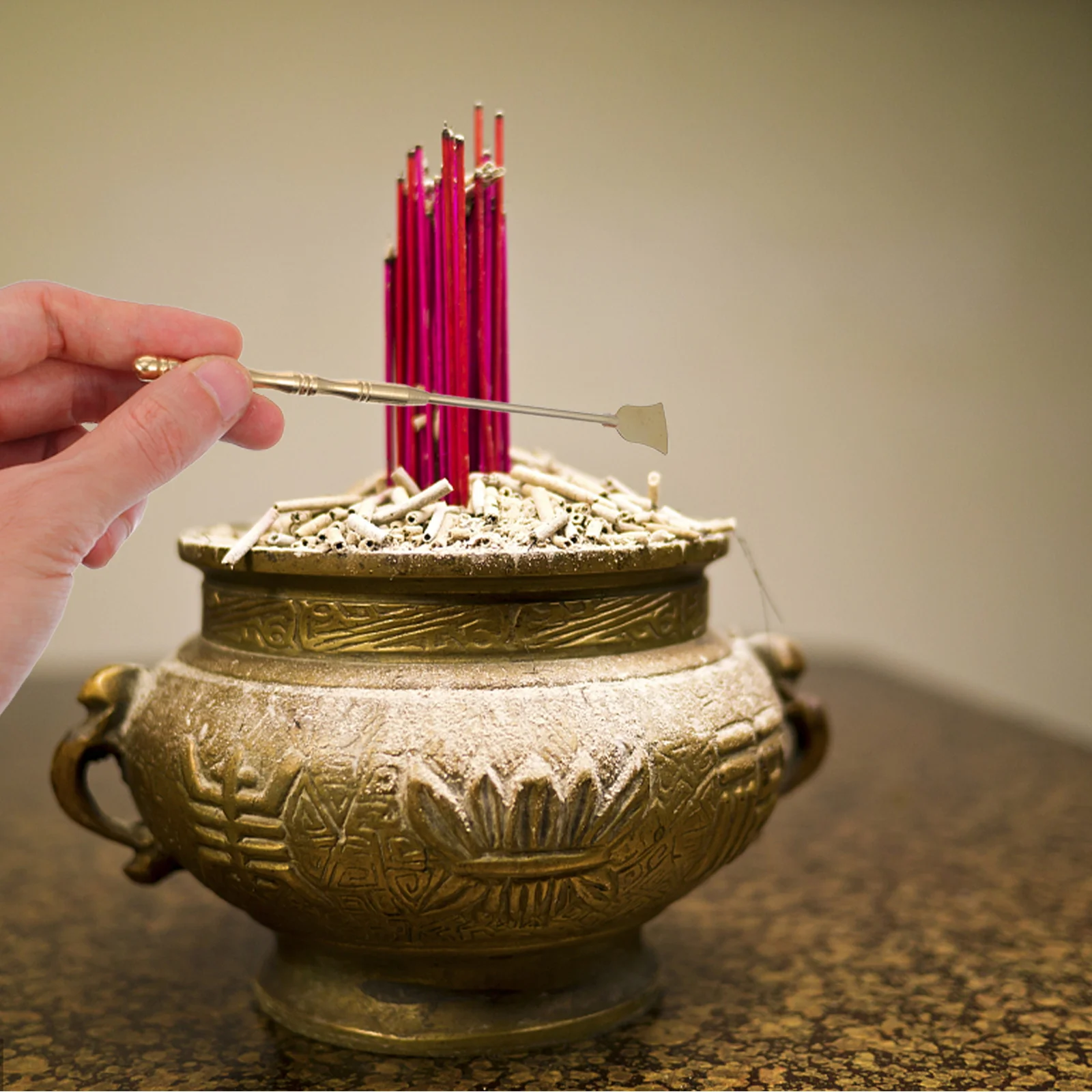 

2pcs Copper Spoon Shovel Set High-Quality Brass Golden For Tea Ceremony Incense Burning Aroma Tool Home Decor Gift Incense