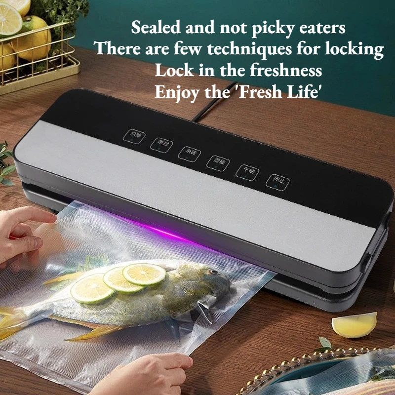 2026 Dry Wet Dual Vacuum Sealer Compact Automatic Household Food Compression Storage Machine